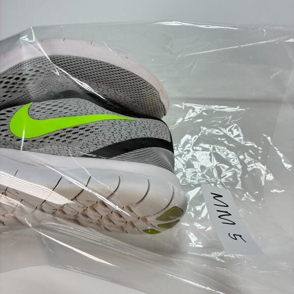 Nike Free RN Grey Volt Green White Sneakers Running Shoes Men's Size 8.5 - Picture 11 of 11